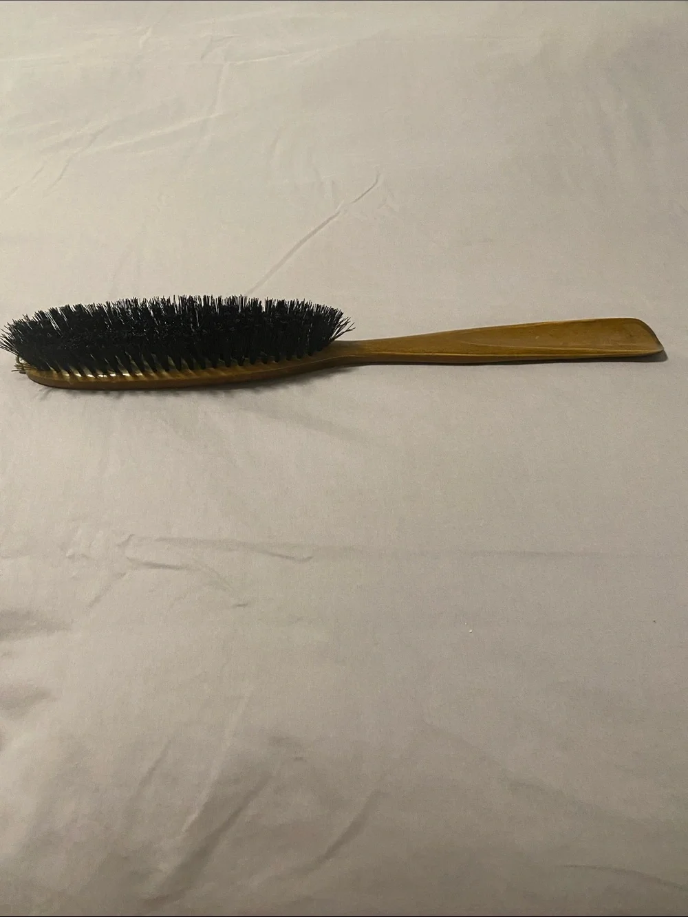 Vintage Wood-Handle Black Bristle Lint Brush for Men
